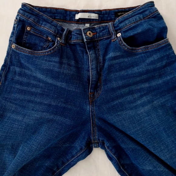 Ella Moss Jeans High Waist Straight Cropped Stretch 8/29 Juniors Cotton Dark - Picture 5 of 11
